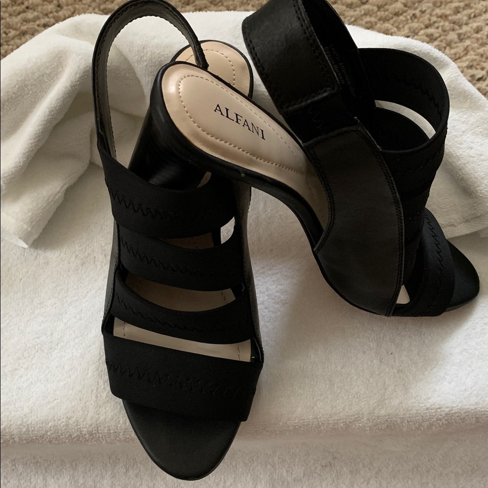 Alfani Black Strappy Sandals